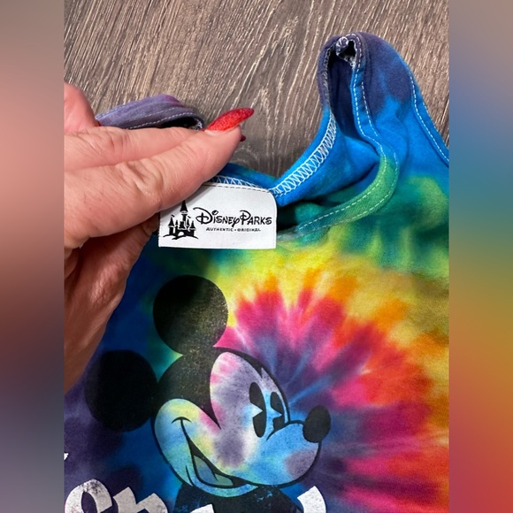 COPY - Rainbow tie dye Disneyland muscle t shirt size Large - Picture 4 of 16
